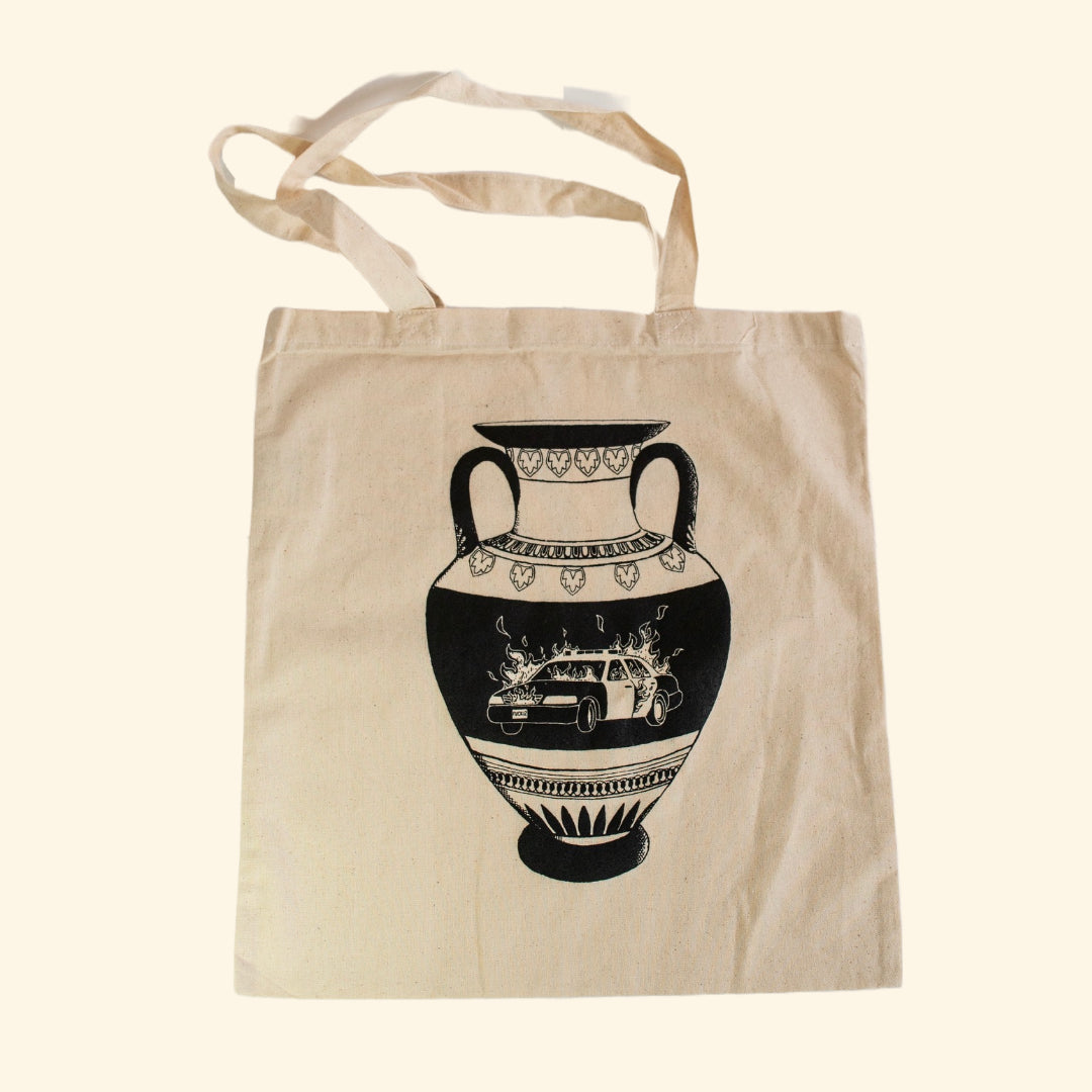 Burning Car Tote