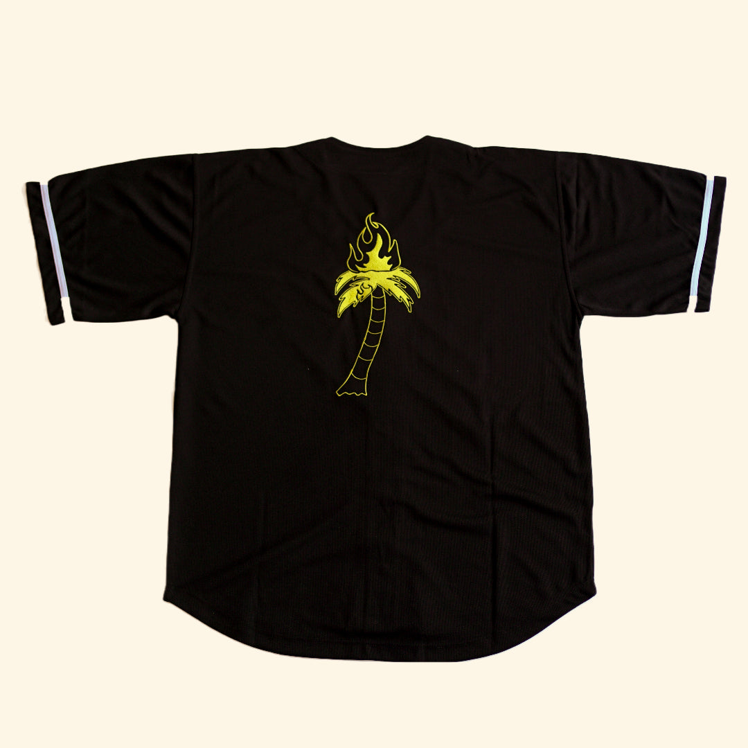 Burning Palm Tree Baseball Jersey