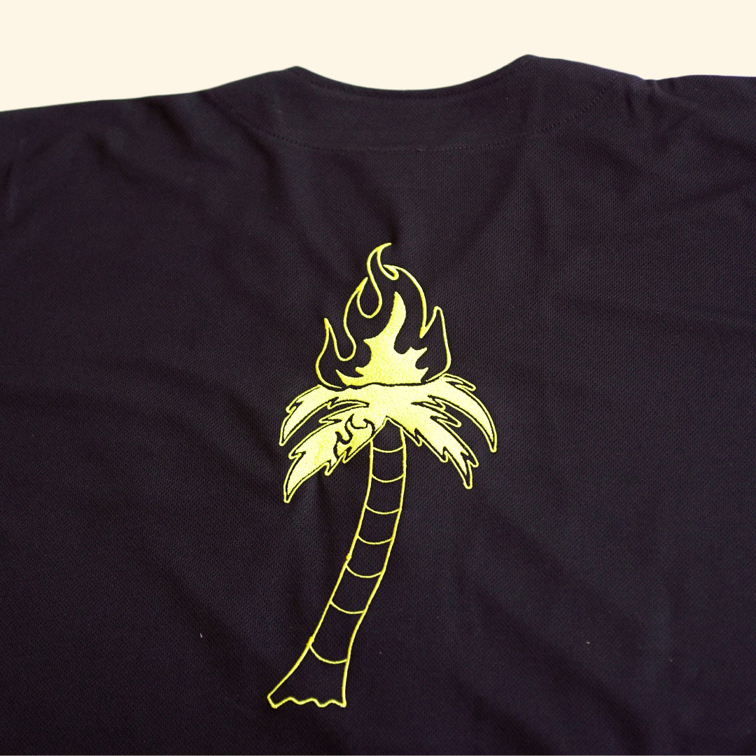 Burning Palm Tree Baseball Jersey