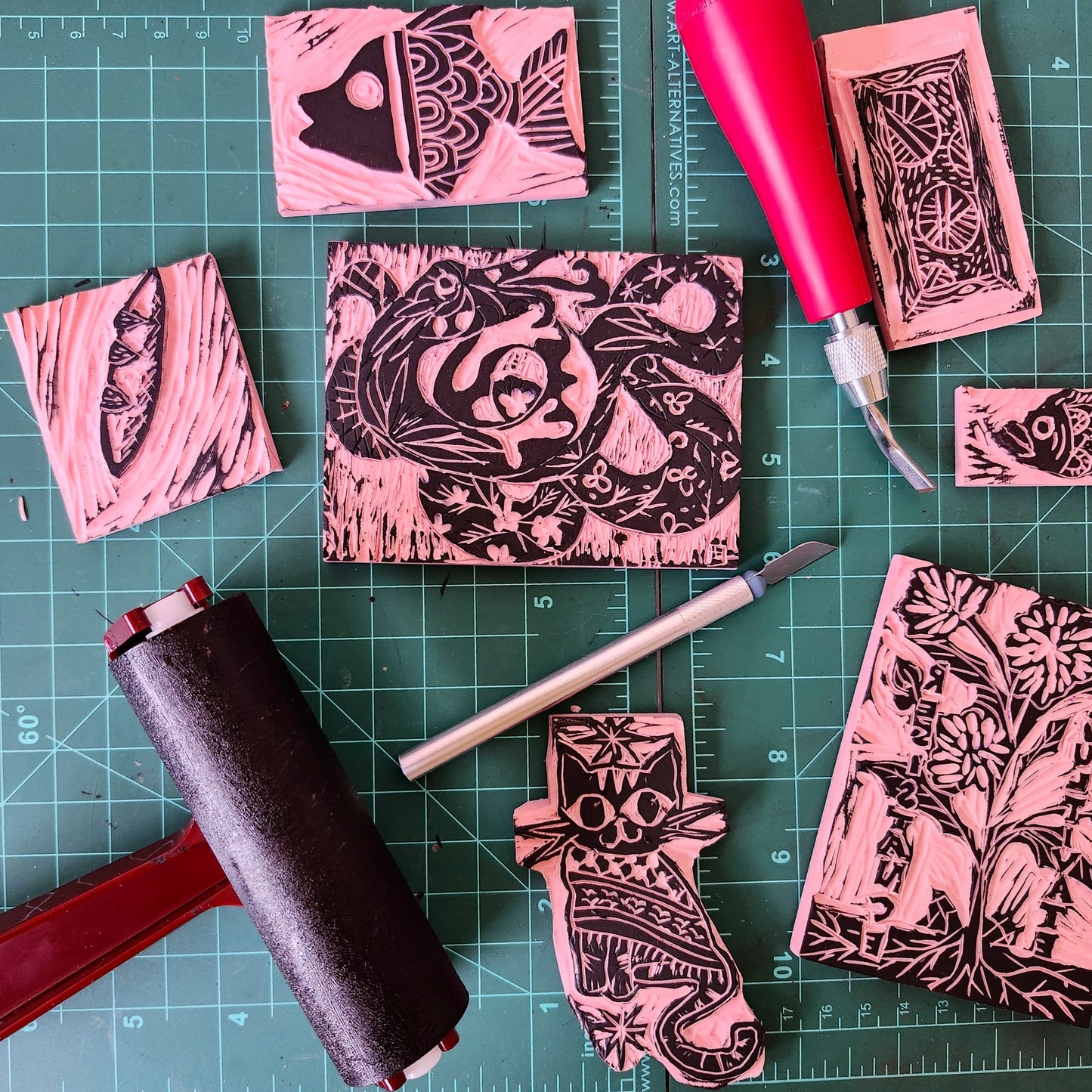 Little Black Fish [Linocut Prints & Teach-in]
